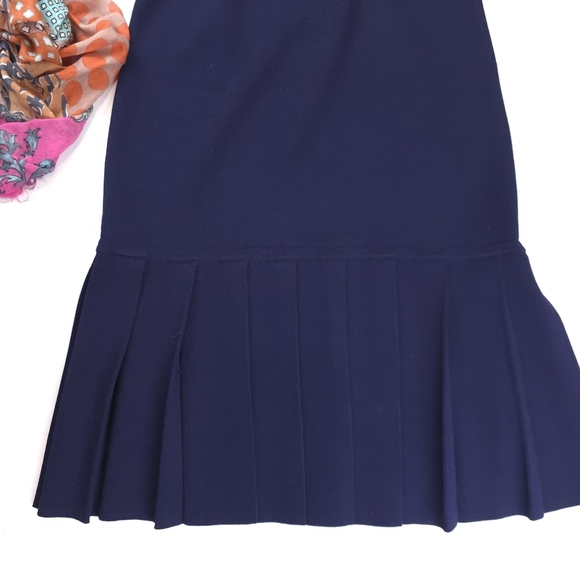 Sutton Studio Navy Dress with Gold Accents Size S - Picture 3 of 8